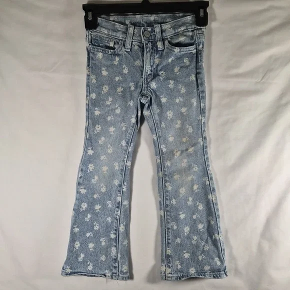 Flare Floral Old Navy Girls Size 6 Floral Print Bootcut Flare Jeans Light...