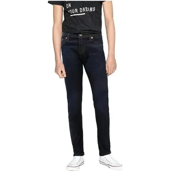 CULTURA  Boy's Super Flex skinny Jeans, Dk Blue, 18
