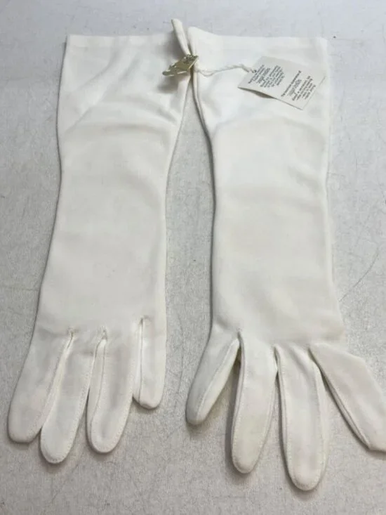 Vintage 70s Kayser Women's White Magic Motion Stretch Gloves NWT One Size