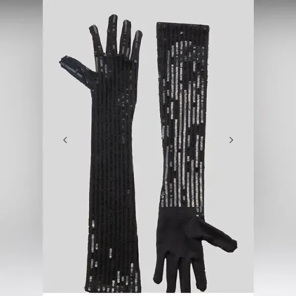 PLAZA SEQUIN KNIT GLOVES Retrofête