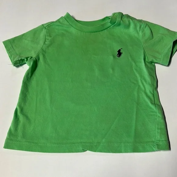 Ralph Lauren Green Short Sleeve Tee with Iconic Logo