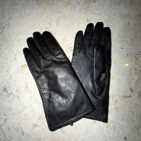Black‎ Genuine Leather Thinsulate Lined Winter Gloves Size 8.0 Style 880K6