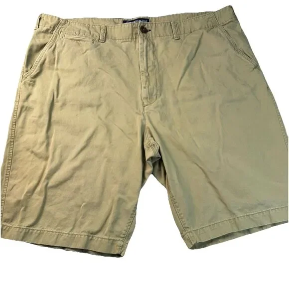 American Eagle Mens Longboard Flat Front Khaki Shorts Size 44 READ