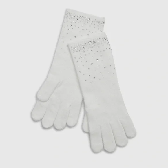 GAP NWT Women's Recycled Rhinestone Gloves - Carls Stone Beige