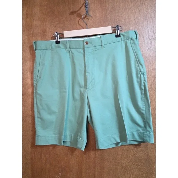 Polo Ralph Lauren Golf Shorts Mens 38 Green Classic Fit Chino Cotton Shield Logo