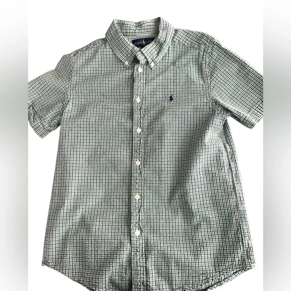 Ralph Lauren Plaid 18/20 Boys‎ Short Sleeve Button Down Shirt XL