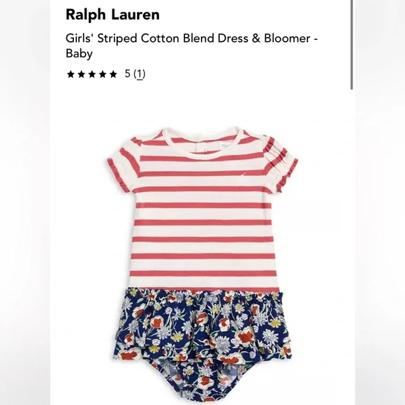 Ralph Lauren striped cotton dress 9M