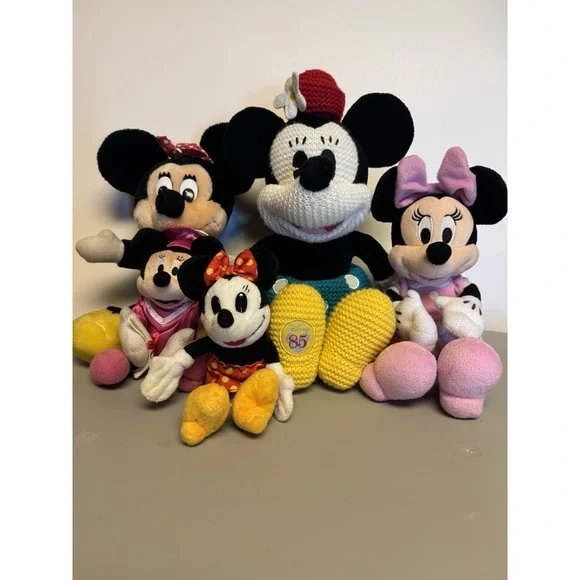 Disney Minnie Mouse Plush Lot Of 5‎ Various Ages