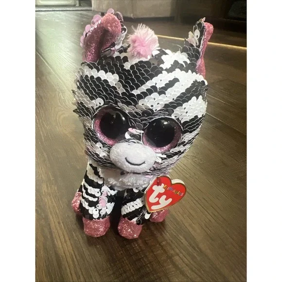 Zoey The Zebra Sequin‎ Toy, Ty Flippables Collection 6