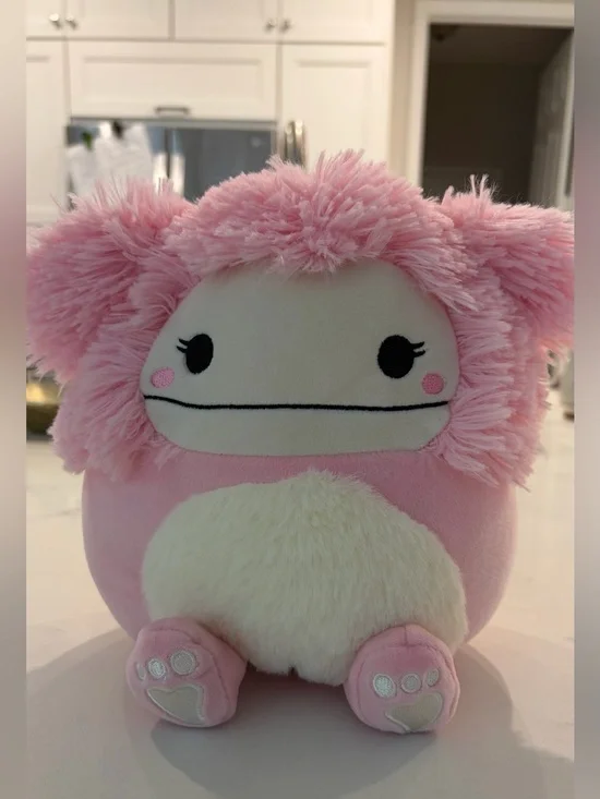 Squishmallows Pink & Cream Fluffy Small Pet Plush
