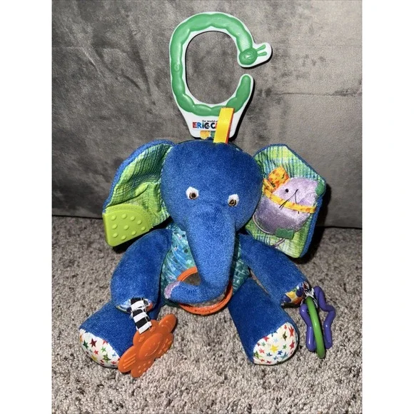 The World Of Eric Carle Hanging Elephant Plush Animal Rattle Teether‎ 8