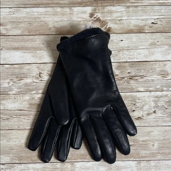 Charter Club XS Women's Dark Leather Gloves Retails‎ $60
