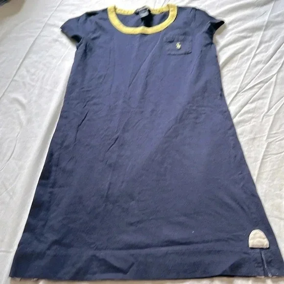 Ralph Lauren blue short sleeve dress large front pocket