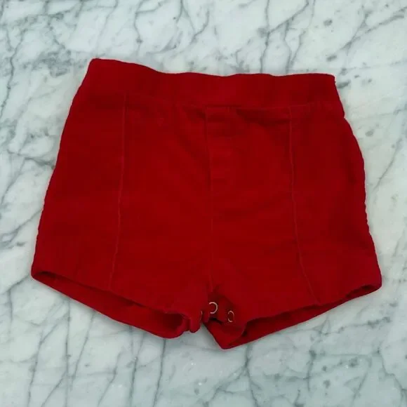 Toddler Sz 18 Mo/2T Red Velour Shorts