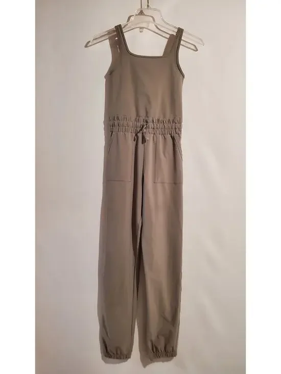 YPB Abercrombie Kids Smocked Jumpsuit Size 11/12 Performance Active Pockets