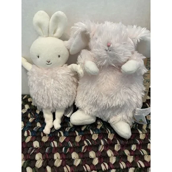 Bunnies by the Bay Wee Petal Bunny Rabbit Pink Fluffy Stuffed Plush Baby‎ Toy 7