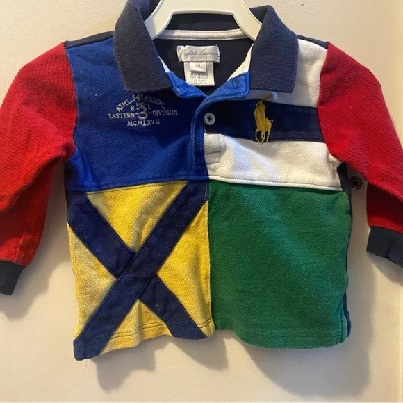 Ralph Lauren Colorblock Long Sleeve Polo Shirt