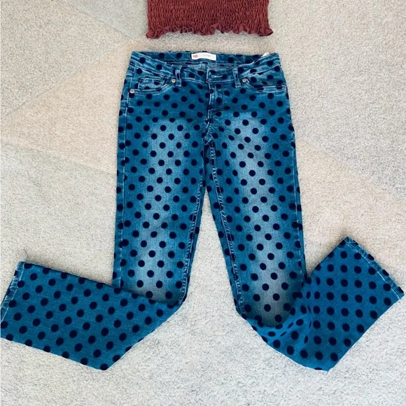 Levi’s 711 Skinny Polka Dot Jeans