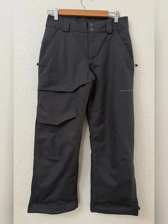 Obermeyer Brisk Pant Youth Gray Outdoor Cargo Snow Pants - L