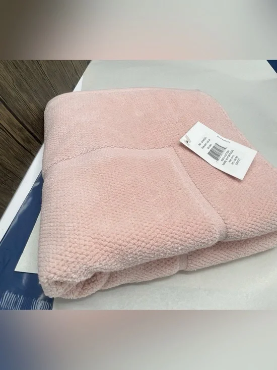 Sferra Canedo Nuovo Bath Tub Mat Blush Combed Cotton 20x35