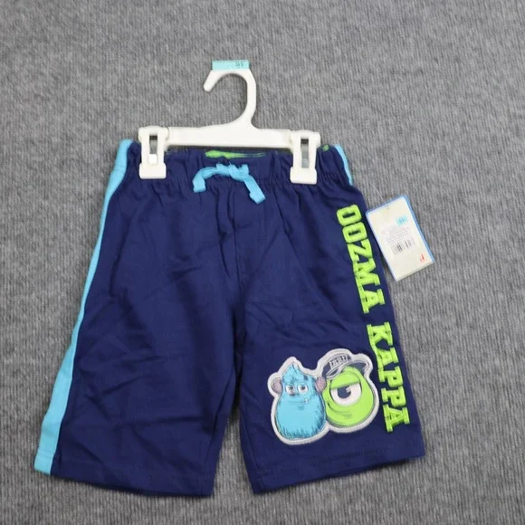 Monsters University Shorts Boys 5T Blue Oozma Kappa Mike Sulley Disney Pixar