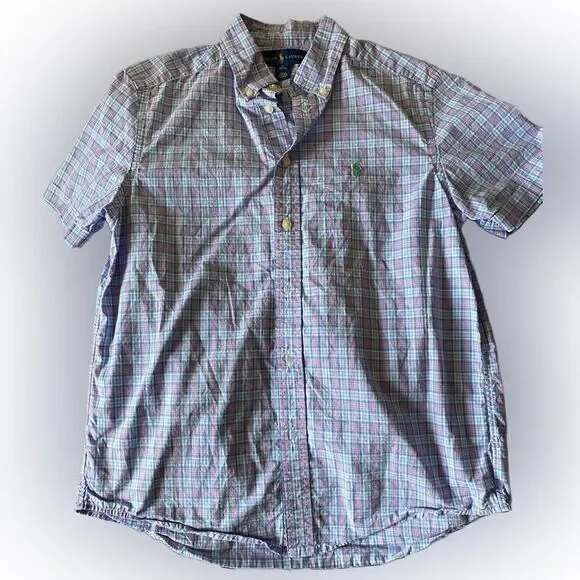 Boys Ralph Lauren Casual Plaid Button Down Shirt
