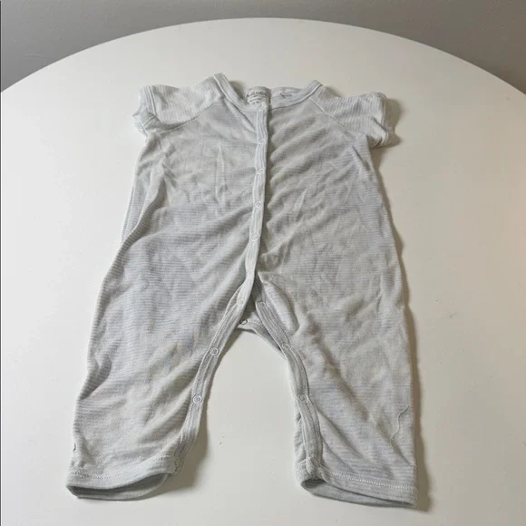 Ralph Lauren Light Gray Baby Short-Sleeve One-Piece