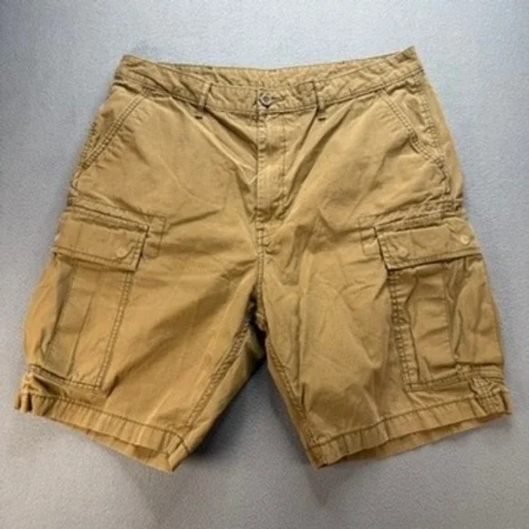 Levi's Cargo Shorts Mens 36 Brown Cotton Ripstop Multi Pocket Outdoor Casual