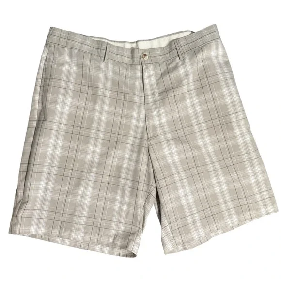 Pro Tour Cool‎ Play Golf Shorts Men's Size 40 Performance Tan Plaid 10