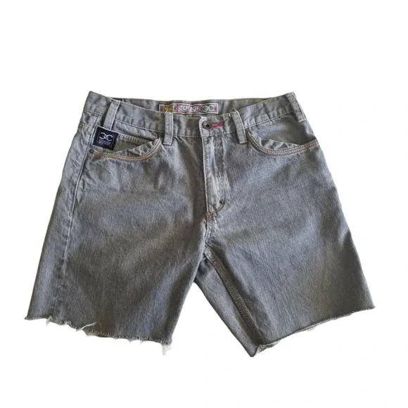 COOGI Melbourne Men's Cut Away Denim Shorts Gray Size‎ W34 Home Altered Length