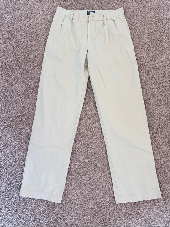 Ralph Lauren Big Boys/Youth’s Pleated Chinos in Light Beige size 16