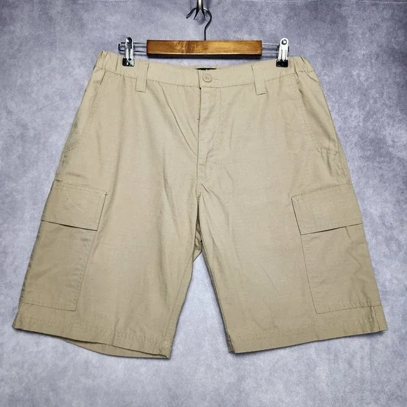 LA Police Gear Men 34 Khaki Core Cargo Tactical Ripstop Shorts BTS8001 LAPG