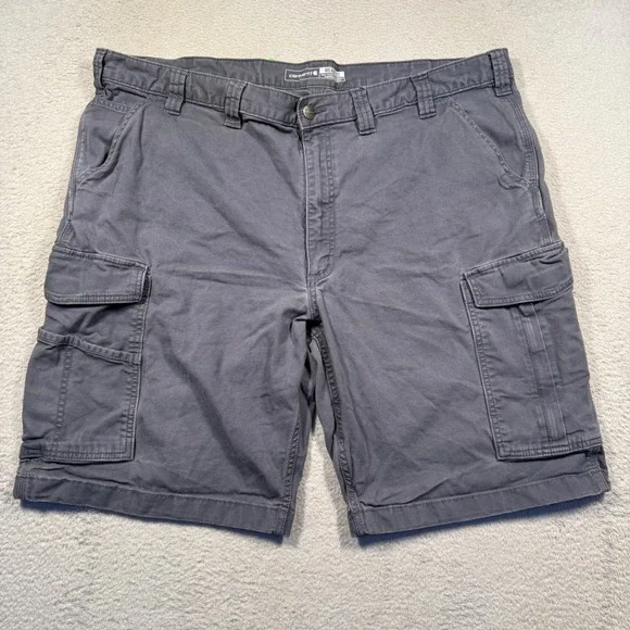 Carhartt Mens Rugged Flex Relaxed‎ Fit Canvas Cargo Work Short Bluestone Mens 44