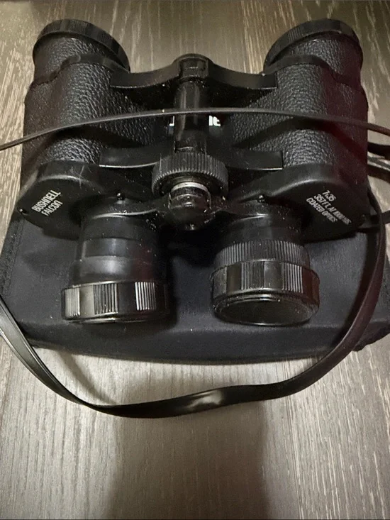 Bushnell 7x35 Black Binoculars with Neck Strap and Caps