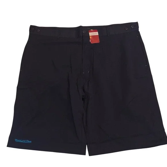 Mitchell & Ness Chino Shorts Mens 4XL Navy Tennis Patch Teal Script, NWT