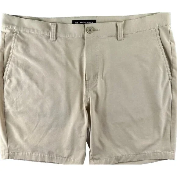 TravisMathew Tech Golf Shorts Men’s Size 40 Beige $89‎ Lightweight Chino 1MAA590