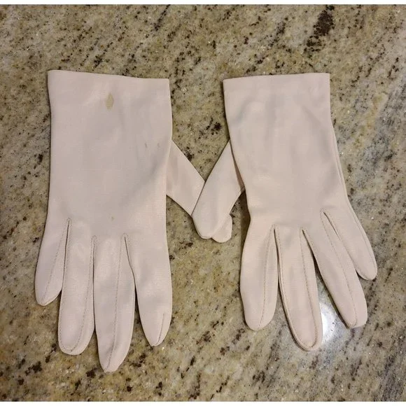 Vintage Blush Color Nylon Stretch Gloves 8