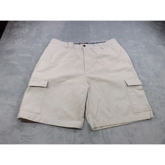 Chaps Cargo‎ Shorts Men's Size 40 Ivory/Cream 100% Cotton