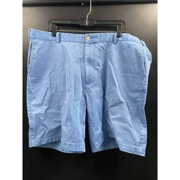 Peter Millar‎ Mens Pima Cotton Shorts Size 42 Chino Flat Front Light Blue