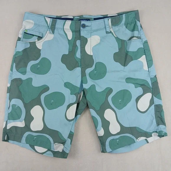 William Murray 36x10 Mens Shorts Camo Golf Stretch Performance Loud Colorful‎
