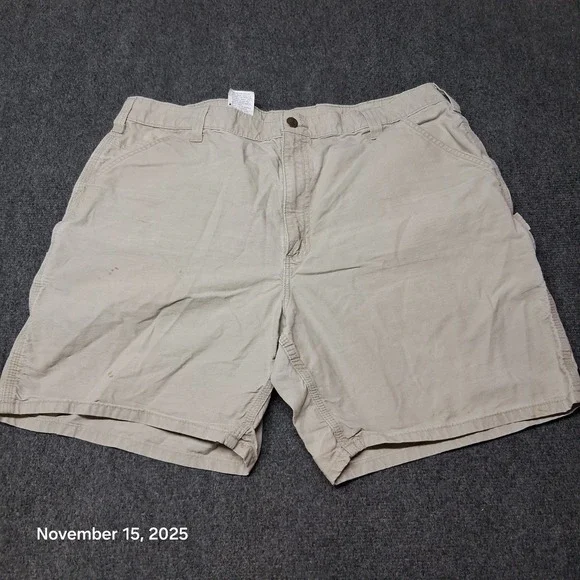 VTG Carhartt B144 Tan Carpenter Shorts Original Fit Size‎ 40 Y2K Khaki