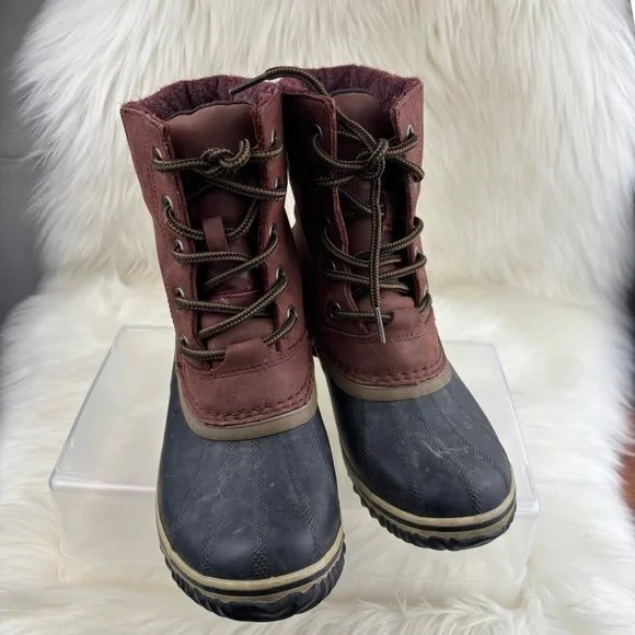 Sorel Slimpack Lace up Winter Boots Size 8