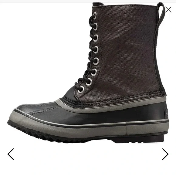 Women's Sorel 1964 CVS Duck Boot 6.5 color Black / Quarry rainboot snow boot 6.5