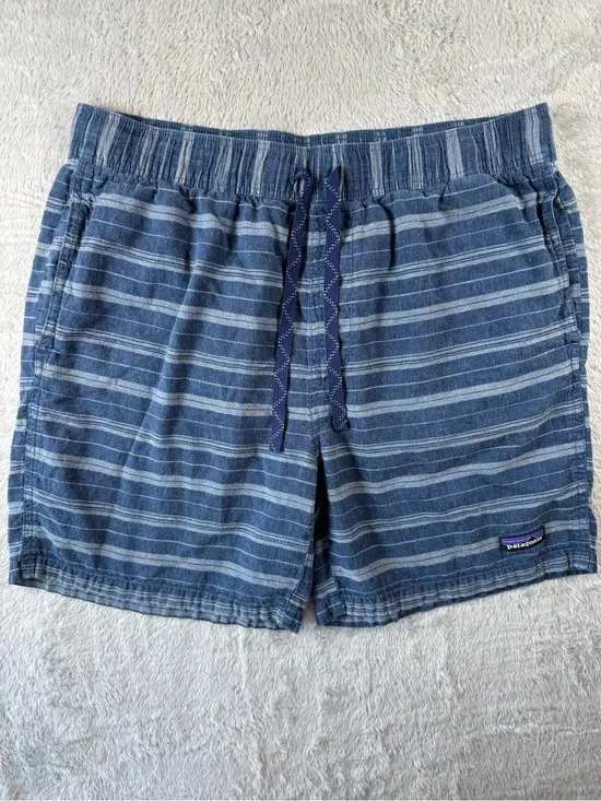 Patagonia Hemp Organic Cotton Striped Shorts Large