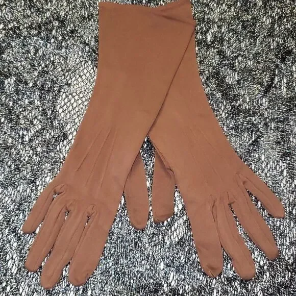 VNTG Brown Nylon Gloves