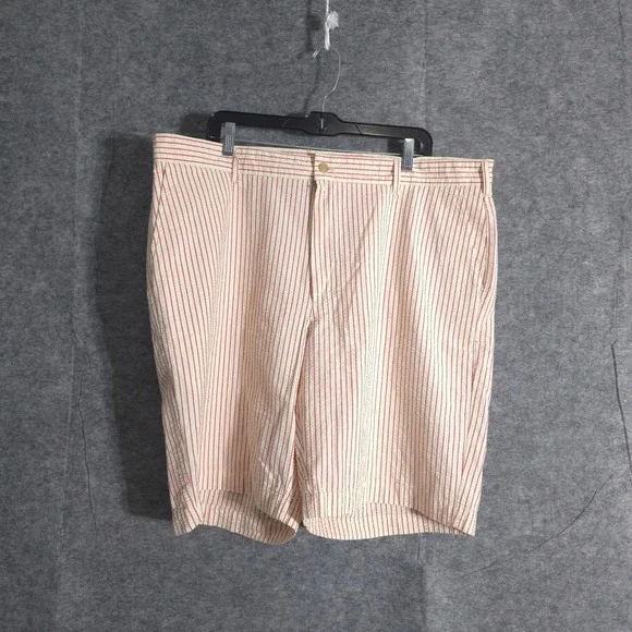 Bills Khakis Parker Shorts Mens 42 Red Striped Seersucker Standard Fit USA Chino