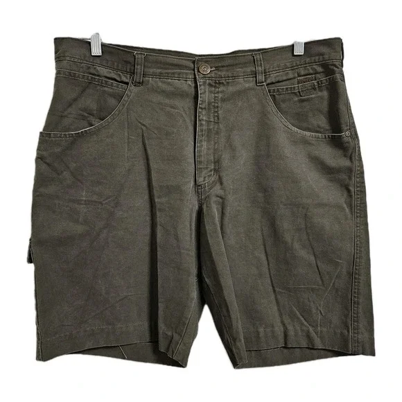Columbia Shorts Mens 38 Green River Lodge Canvas Utility Rugged Hiking Gorpcore