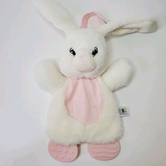 Bobo Buddies Bunny Rabbit Baby Security Blanket Lovey Teether Plush Soft‎ Toy