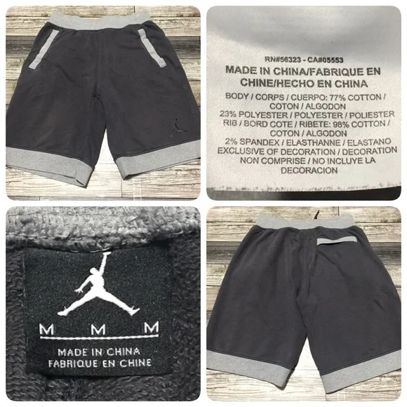 Jordan Brand Sweat Shorts Men’s M Dark Gray (Inseam 11) Drawstring.