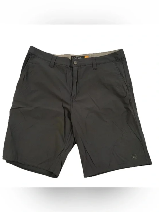 Quiksilver Amphibian Board Shorts Mens Sz 35 Gray Quick Dry Stretch Lightweight